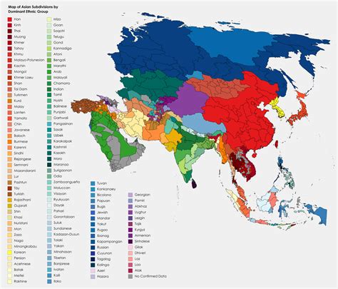 Ethnic Map Of Asia