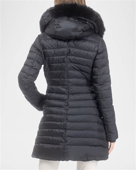 Gorski Down Apres-Ski Jacket with Detachable Toscana Lamb Hood Trim ...