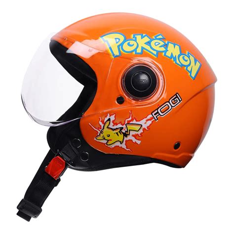 Xinor Kids' Open-Face Motorcycle Helmet – Pokémon Sticker Design (ISI ...