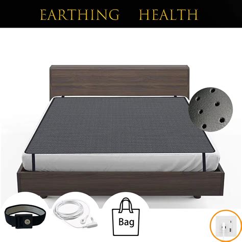 Earthing Bed Sheet Premium Ground Therapy Mats for Sleep Breathable ...
