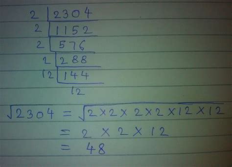 find the square root of the following : (1) 2304 (2) 3969 - Brainly.in
