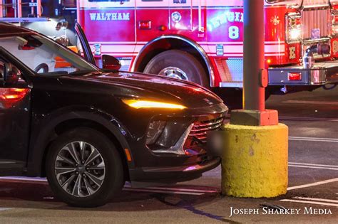 Car crashes into utility pole in front of Star Market – Waltham Times