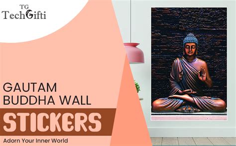 Techgifti Gautam Thinking Buddha Vinyl Wall Sticker for Living Room ...