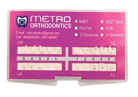 Buy Metro Orthodontics Pink Series Upper Only 5-5 022 Ceramic ...