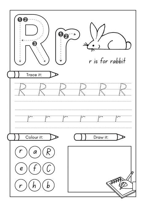 Letter Size Control Worksheets Letter r – Free download and print for you.