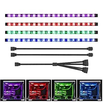 Amazon.in: Buy Speclux PC RGB Strip 4PCS Computer RGB LED Strip Lights ...
