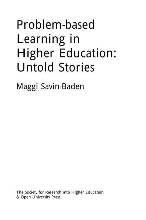 Image result for Problem Based Learning Higher Education