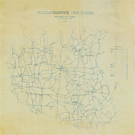 1903 Map of Wilson County Tennessee - Etsy