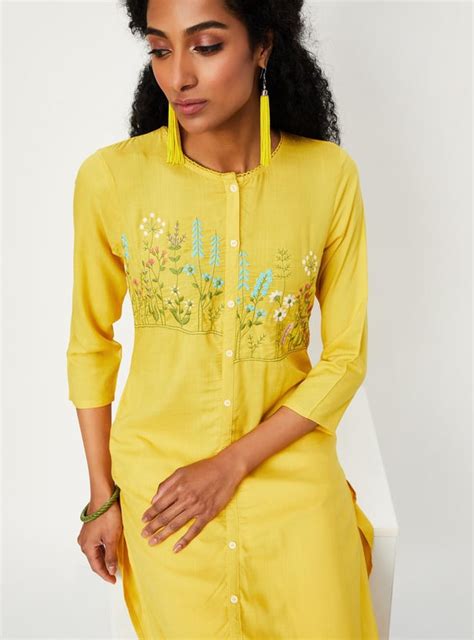 Buy Women Embroidered Round Neck Straight Kurta Online at just Rs. 599. ...