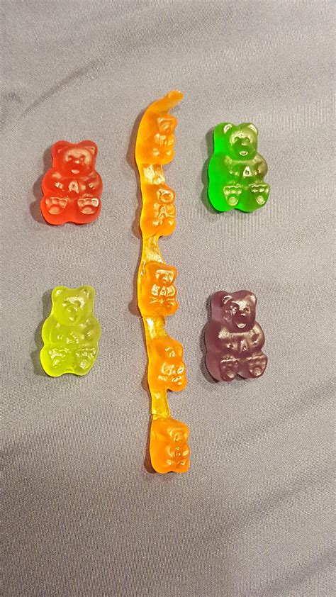 String of mini gummy bears in my bag of regular gummy bears : r ...
