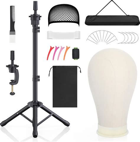 Amazon.com: Relx Reinforced Wig Stand with Mannequin Head - Adjustable ...