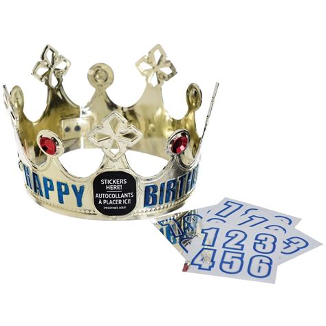Child Personalized Gold Happy Birthday Crown Kit