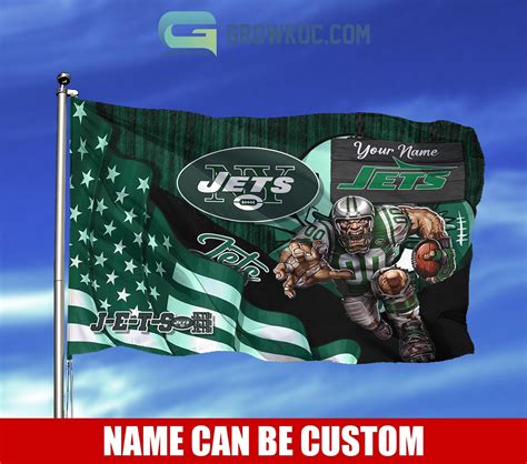 New York Jets NFL Mascot Slogan American House Garden Flag - Hearthtops ...