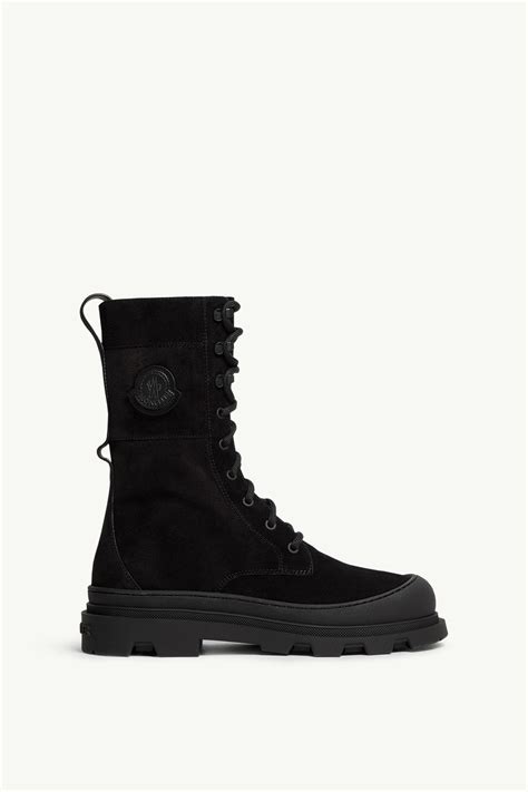 Black Vera High Suede Lace-Up Boots - Boots for Women | Moncler US