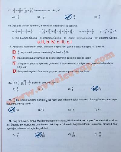 7. Sınıf Gizem Matematik Ders Kitabı Cevapları Sayfa 66 – Ders ve ...
