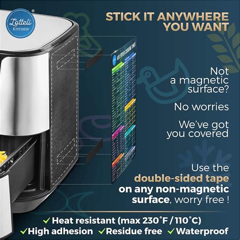 Buy Air Fryer Magnetic Cheat Sheet Set, Air Fryer Accessories Cook ...