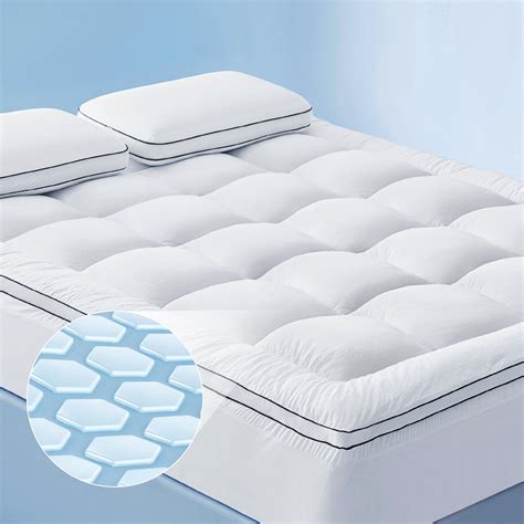 Bedsure Breescape Cooling Mattress Topper, Queen Mattress Pad, Extra ...
