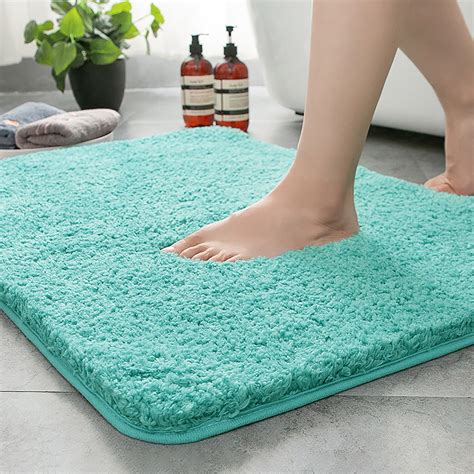 Customer reviews for Teal Bathroom Rug Mat, Extra Soft and Absorbent ...