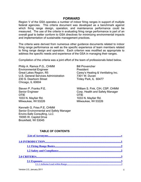 GSA Indoor Firing Range Design Criteria V2 0 Jan 2011 | DOC