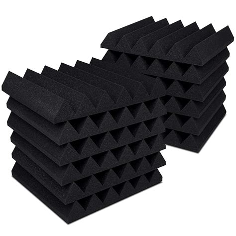 Soundproof Acoustic Foam Panels - 12 Pack 2" X 12" X 12" Soundproofing ...