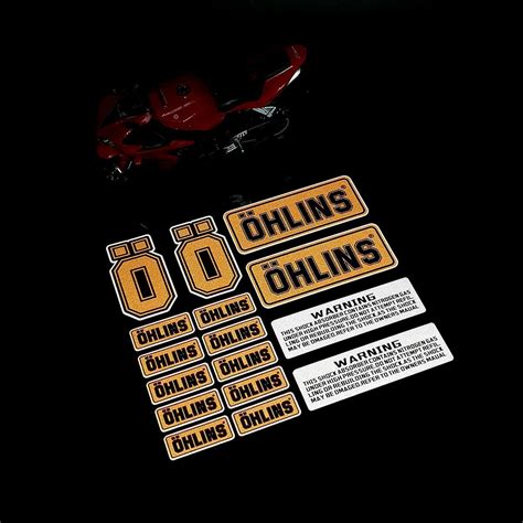 Buy OHLINS Motor Fork Shock Stickers Set Decals Kawasaki Ducati Aprilia ...