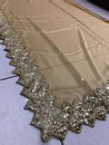 KARISHMA KAPOOR INSPIRED BROWN GLITTER SAREE FOR WOMEN – www.soosi.co.in