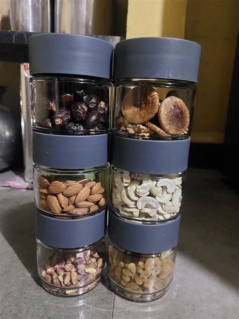 Buy CELLO Modustack Glassy Storage Jar, Stackable, Clear,Set of 2 ...