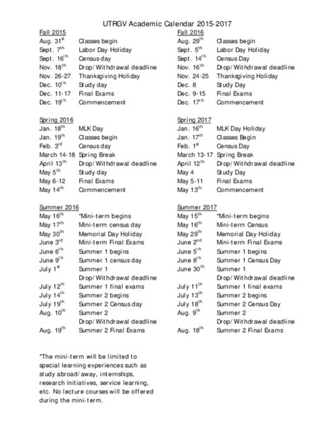 Academic Calendar Utrgv | Plan Your Year Easily!