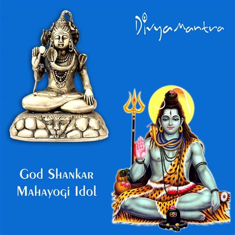 Buy Divya Mantra Sri Hindu God Shiva Shankar Mahayogi Idol Sculpture ...