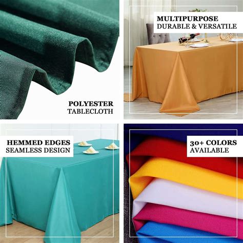 Polyester Tablecloth 90"x132" Beige | TableclothsFactory
