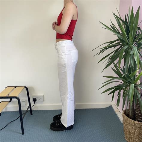 Women's White Trousers | Depop