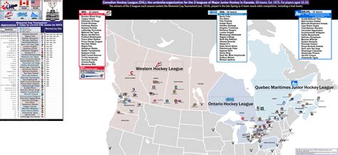 Map Of Canada Hockey Teams