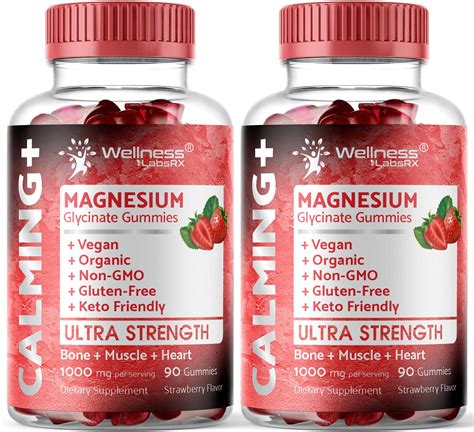 Amazon.com: Magnesium Gummies for Kids & Adults - 100mg - Calm ...