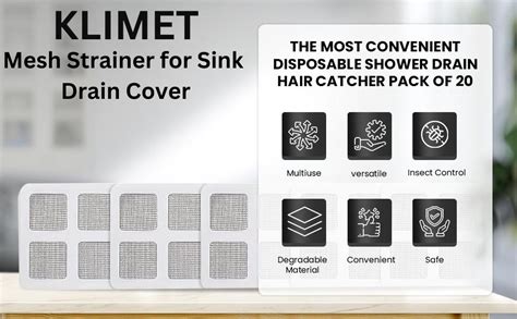 KLIMET Disposable Shower Drain Hair Catcher, Drain Hair Catcher ...