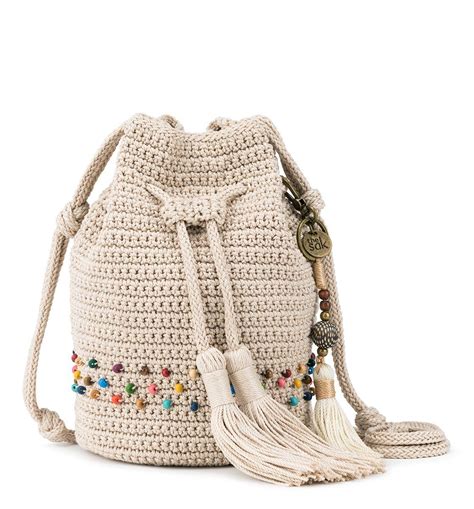 The sak sayulita crochet drawstring bucket bag air stripe – Artofit