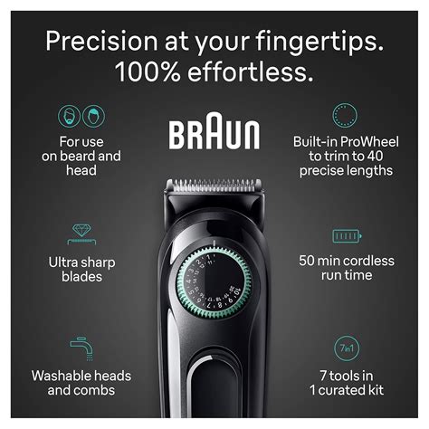 Buy Braun All-in-One Style Kit Series 3 3470, 7-in-1 Trimmer for Men ...