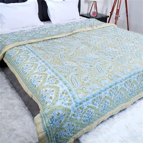 Jaipuri Block Print Comforter for Winter - 100% Pure Cotton Quilt | The ...