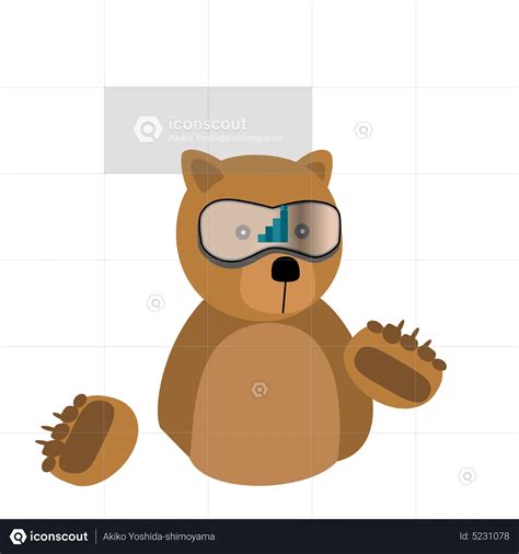 Bear using metaverse tech Animated Illustration download in JSON ...