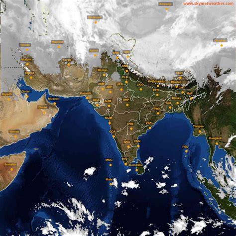 Live INSAT-3D Satellite Image India: Cloud & Rain Animation (2025) | Skymet