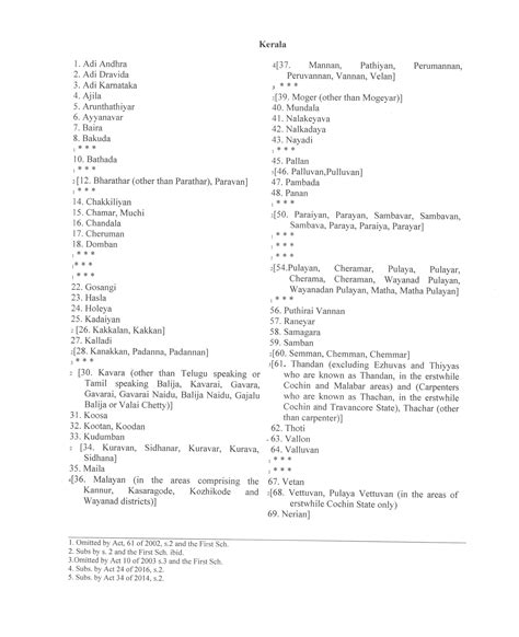 List of Scheduled Castes | Department of Social Justice and Empowerment ...