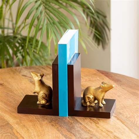 Buy ExclusiveLane 'Cheese Hunters-Mouse' Handcrafted Book Ends for ...
