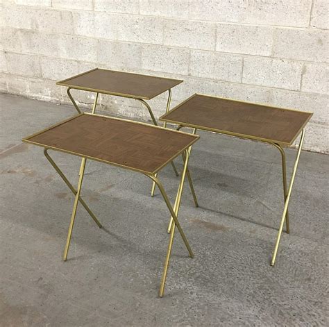 Vintage TV Trays Retro 1960s Mid Century Modern Set of 3 Matching ...