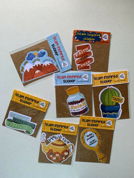 Motivational Islamic stickers, pack of 7 exclusive sticker design ...