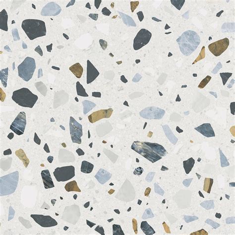 Shore White and Blue Terrazzo Look Porcelain Tile