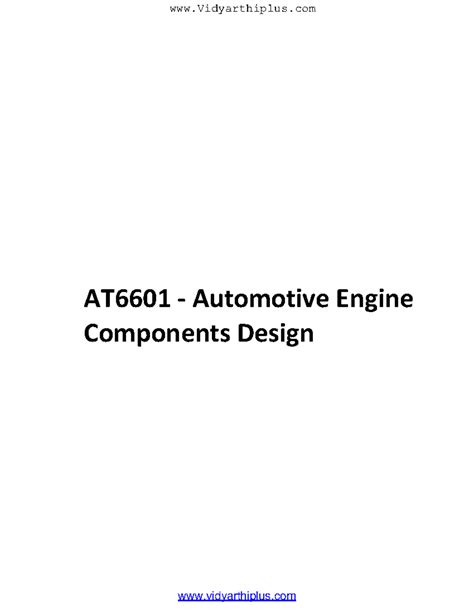 AT6601 Notes-Engine - Good notes - AT6601 - Automotive Engine ...