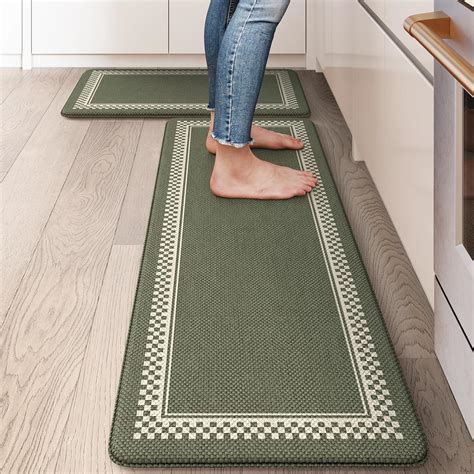 Ailsan Anti Fatigue Kitchen Mats for Floor 2PCS, Non Slip Kitchen Rugs ...