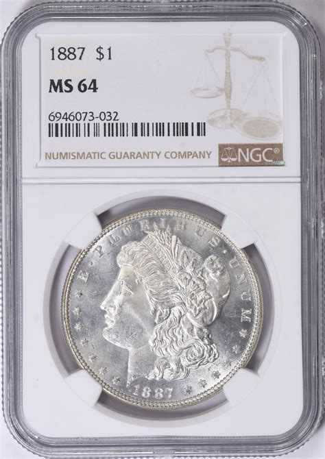 1887 Morgan Silver Dollar NGC MS-64 (Item 1668644) | GreatCollections ...