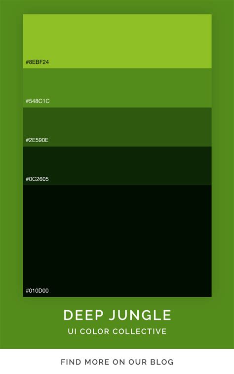 Deep Jungle Color Scheme for Interior Design
