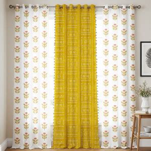 Urban Space 152 cm (5 ft) Cotton Room Darkening Window Curtain (Pack Of ...