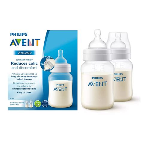 Philips Avent (1M+) Anti-colic baby bottle SCF813/20 | SCY103/20 | 260 ...